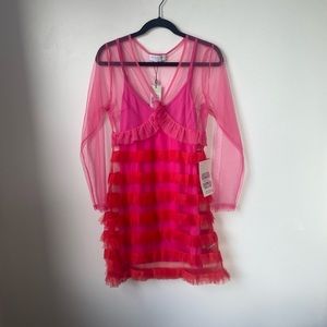 US 6 Never Fully Dressed Red Mini Kate Dress NWT